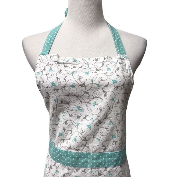 SP Womens Apron He Makes All Things BeautifulWhite Green Gray - Picture 3 of 8